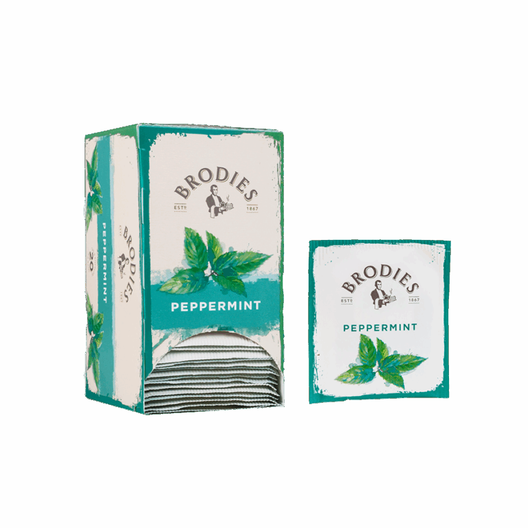 Produktbild: Brodies Tee Pfefferminze, Teebeutel, Karton mit 20 Teebeuteln