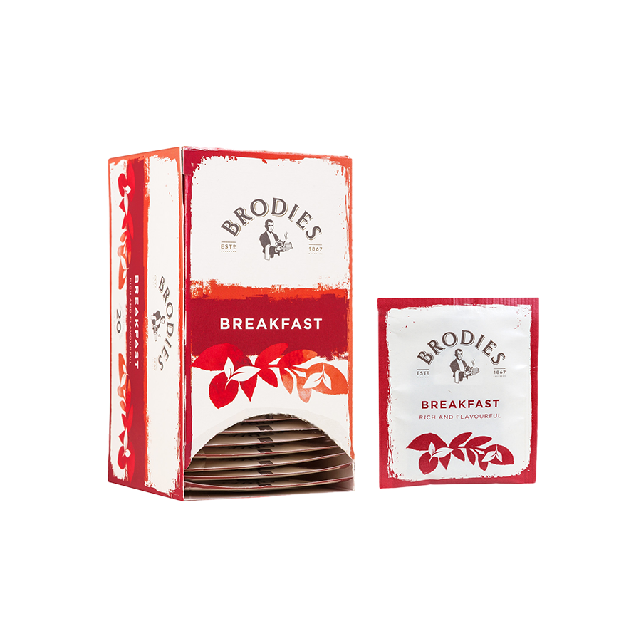 Produktbild: Brodies Tee Breakfast Tea, Teebeutel, Karton mit 20 Teebeuteln