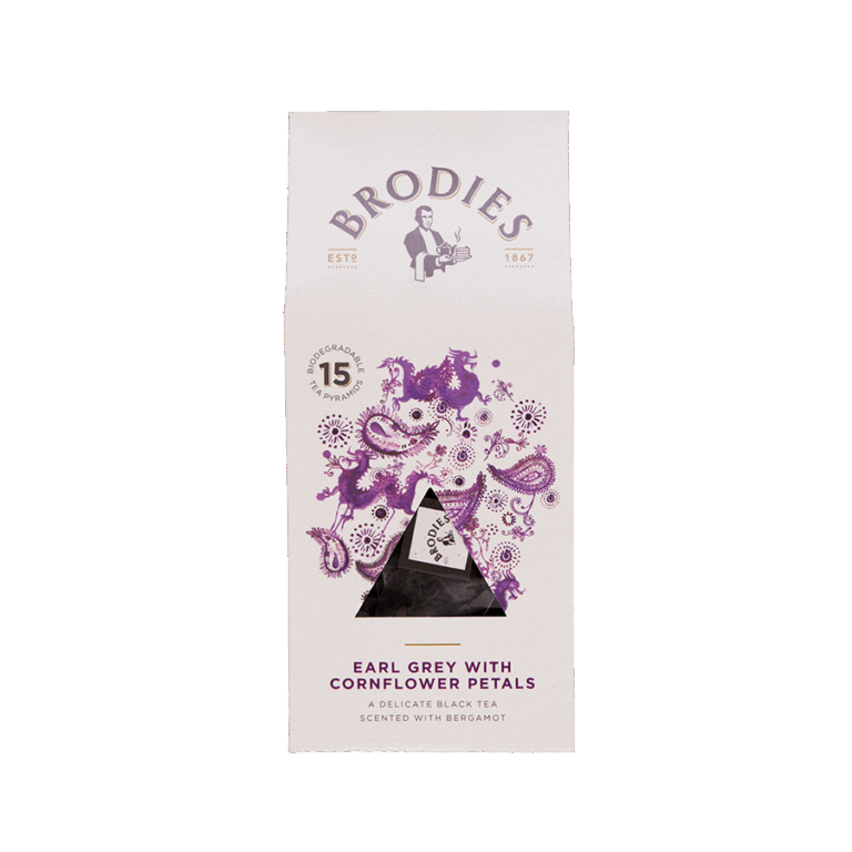 Produktbild: Brodies Tee Earl Grey, Tee-Pyramide, Karton mit 15 Pyramiden